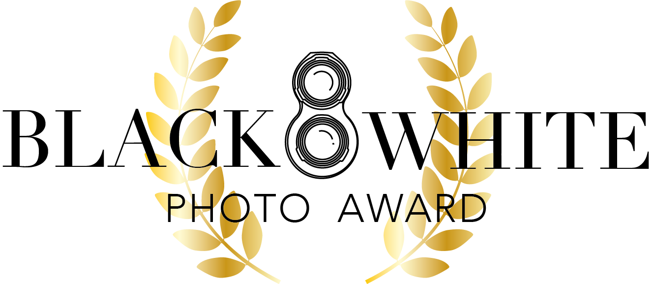Image of the Black & White Photo awards logo with golden prize