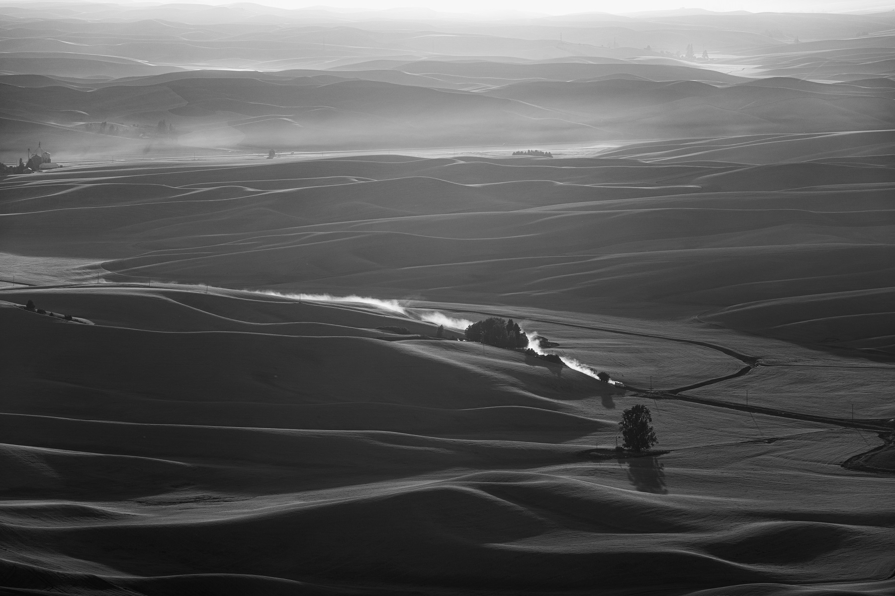 Black and White Photo Awards 2022 Landscape bronze Mention - Xu Dong - Country Road Take Me Home