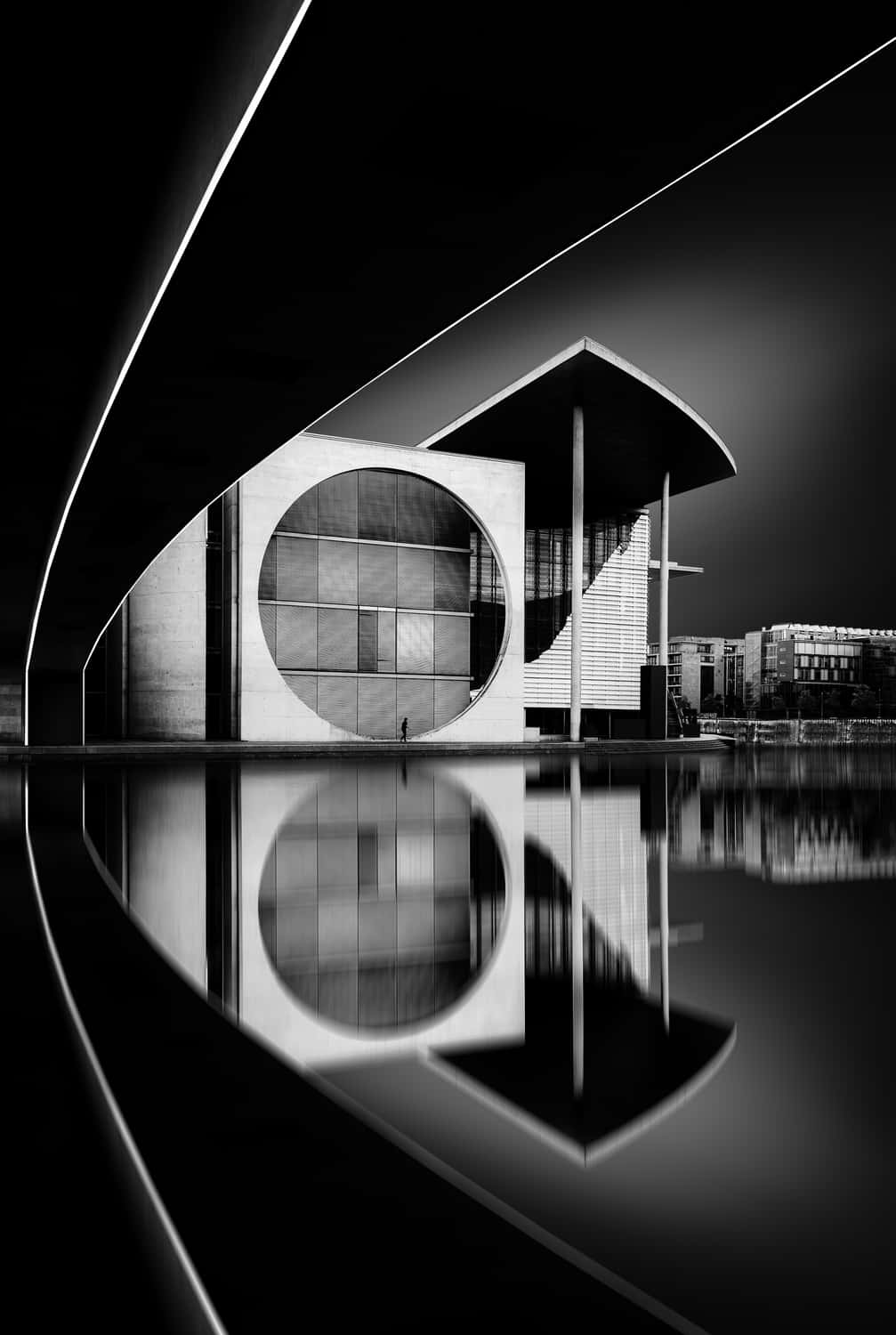 Monochrome Majesty- Marie-Elisabeth-Lüders-Haus , by Robert Fulop , Architecture Bronze Mention in the Black and White Photo Awards 2024