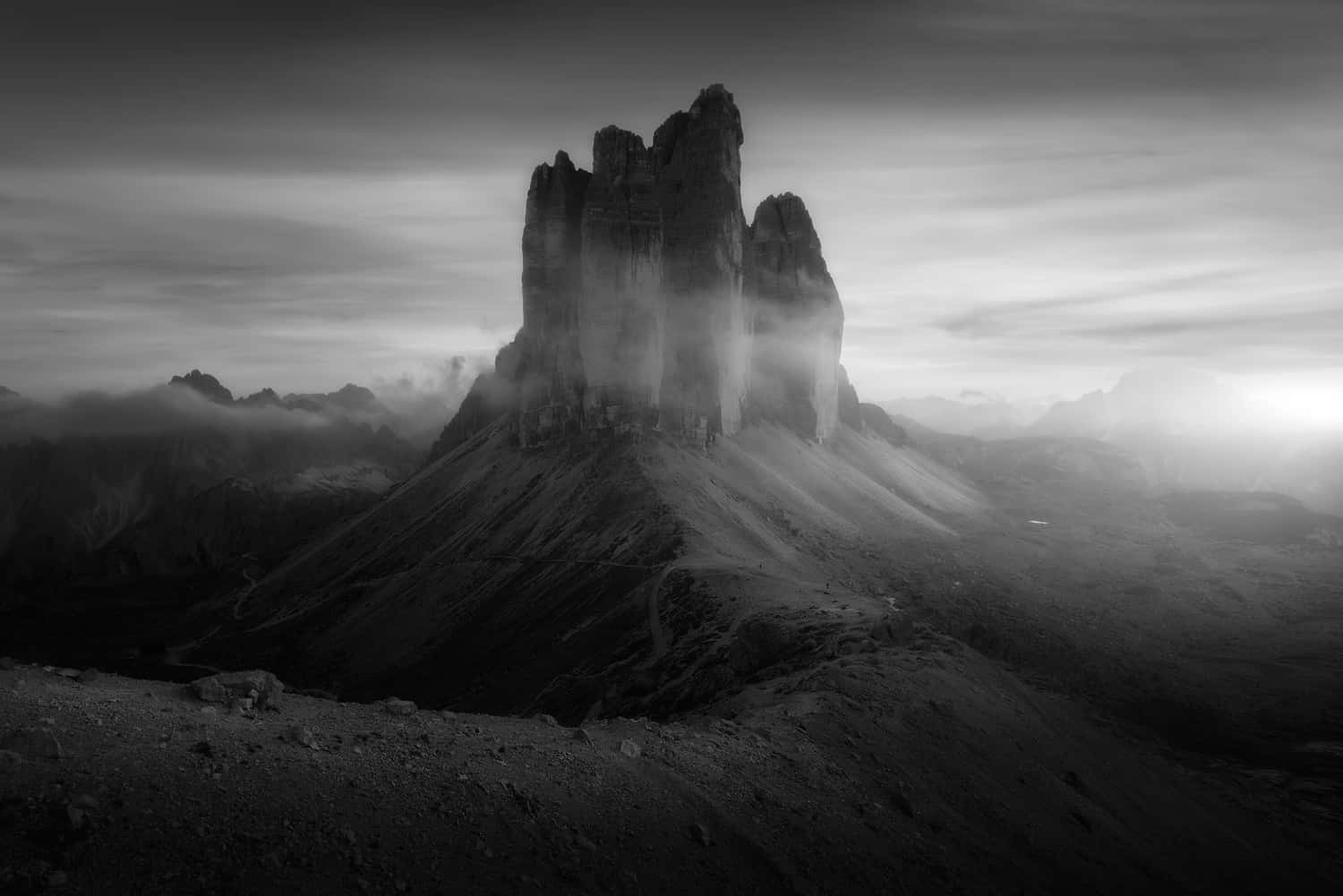 The Light I Shine On You , by Thomas de Franzoni , Landscape Silver Mention in the Black and White Photo Awards 2024