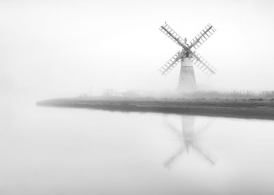 Fog at Thurne Mill , by Mark Constable