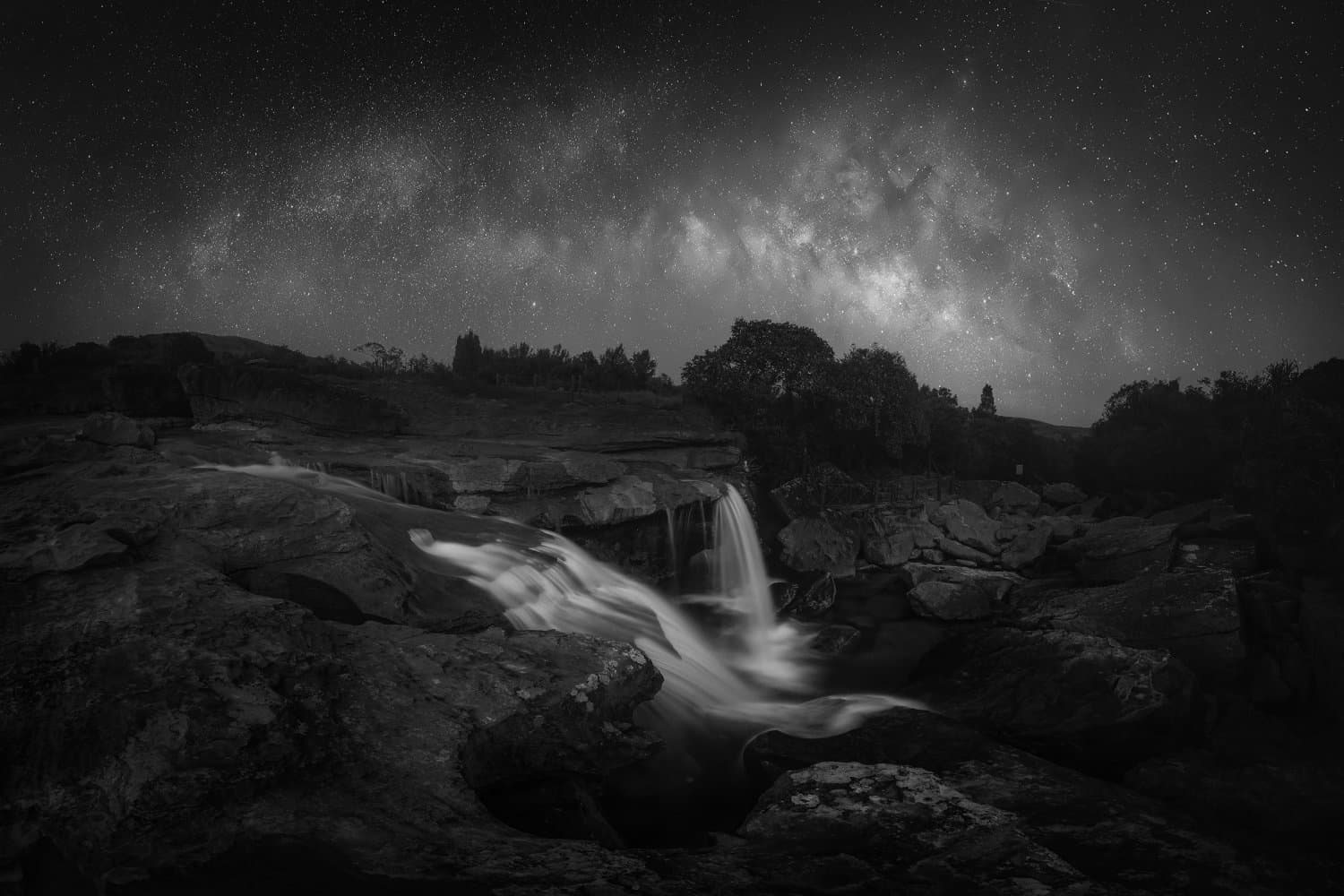 Black and White Photo Awards 2025 - Landscape Golden Mention - The Flow , by Himadri Bhuyan