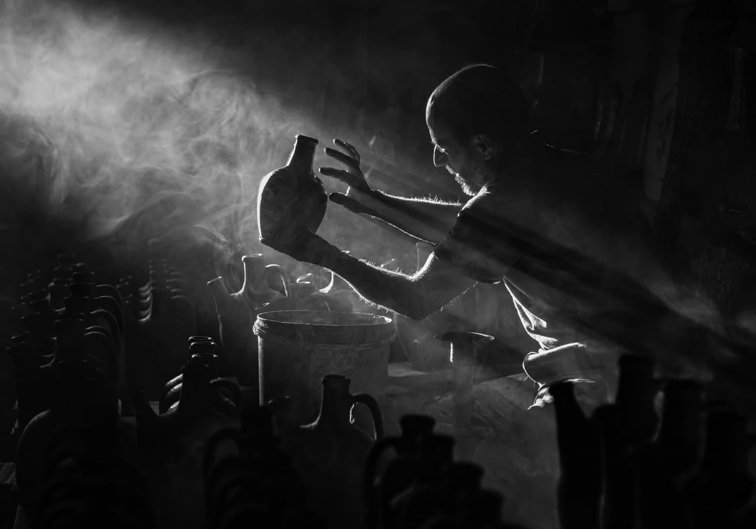 Black and White Photo Awards 2025 - Portrait Category Winner - Proud Artisan , by Nur Tucker