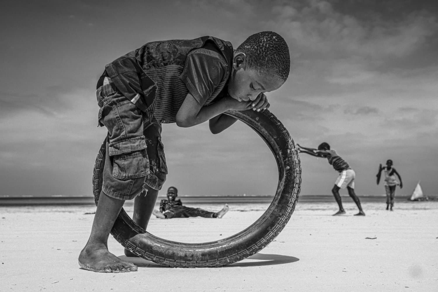 Black and White Photo Awards 2025 - Street Category Winner - Trapped in a Frame , by Yanitsa Genova