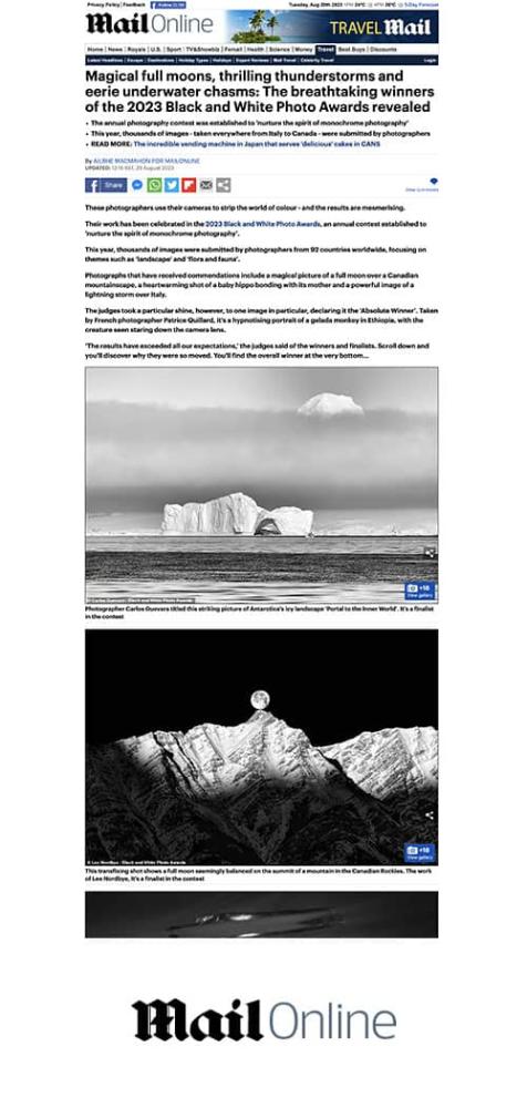 Black and White Photo Awards 2023 in Daily Mail