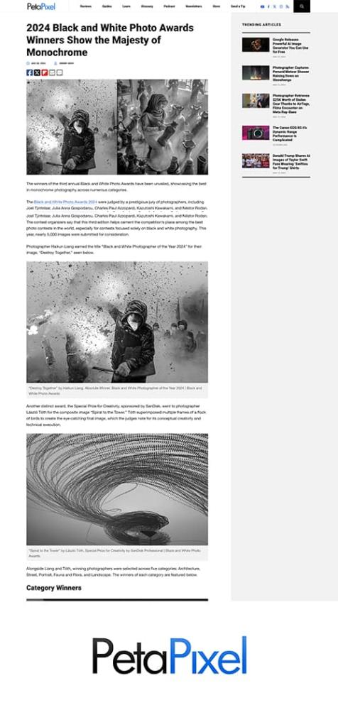 The Black and White Photo Awards 2024 in PetaPixel